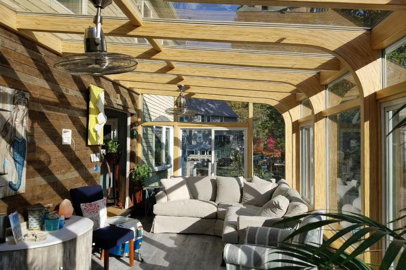 Deck-to-sunroom conversion